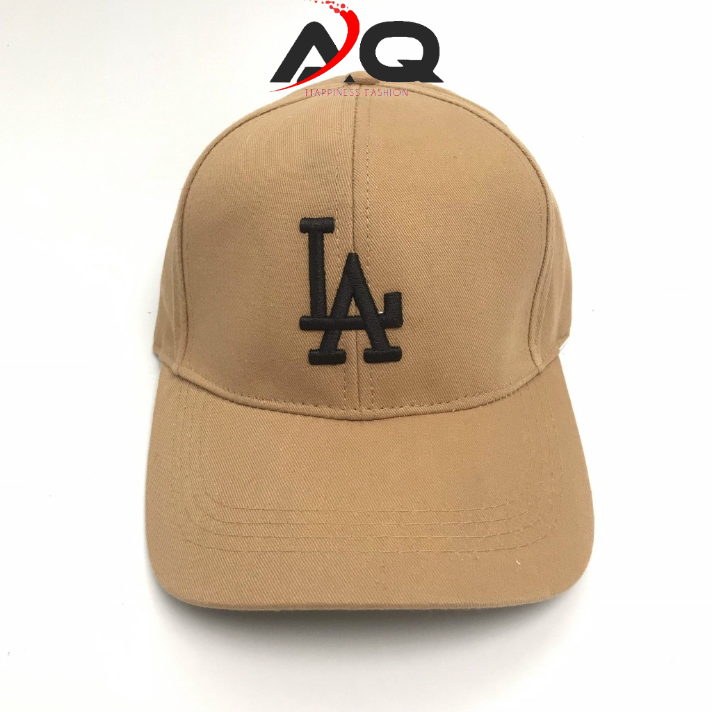 Nón kết thêu chữ LA mũ lưỡi trai chất kaki cotton cao cấp form unisex nam nữ AQ STORE