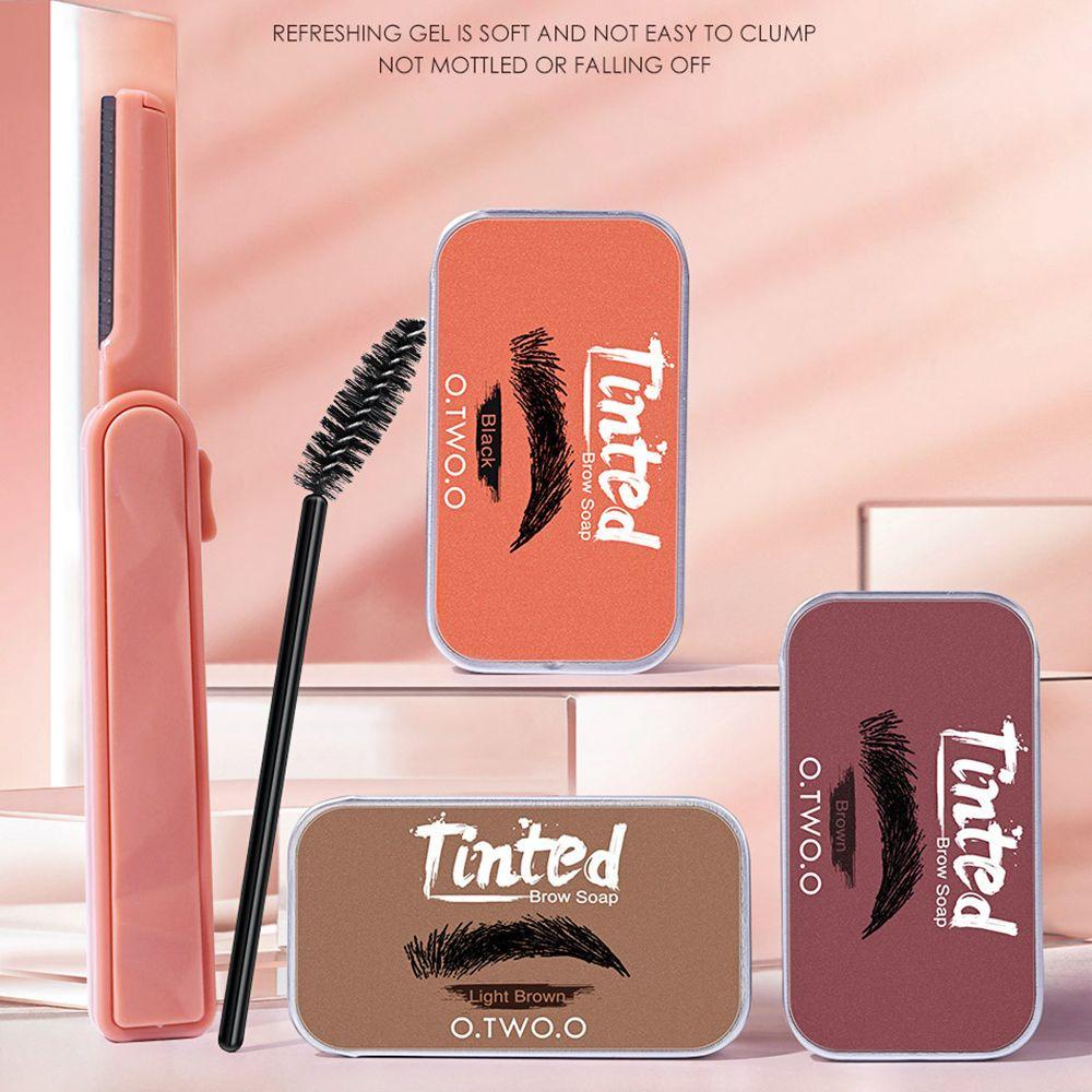 Gel Kẻ Lông Mày Chống Nhòe Màu Sắc Tự Nhiên Kèm Cọ Dành Cho Nữ