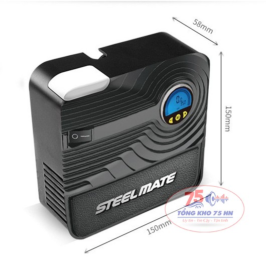 [Tặng chuyển nguồn 220v-12v] Bơm lốp ô tô Steelmate P05 - Bơm lốp tự ngắt thông minh [Bảo hành 3 tháng]