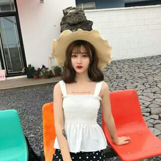 Áo 2 dây nhún ngực kèm ảnh thật