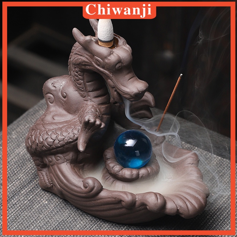 [CHIWANJI] Incense Burner Waterfall Backflow Cone Censer Home Teahouse Temple Decor