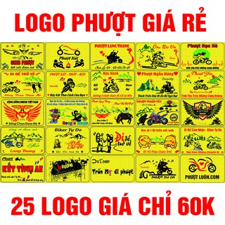 siêu combo 25 logo tem phượt phản quang