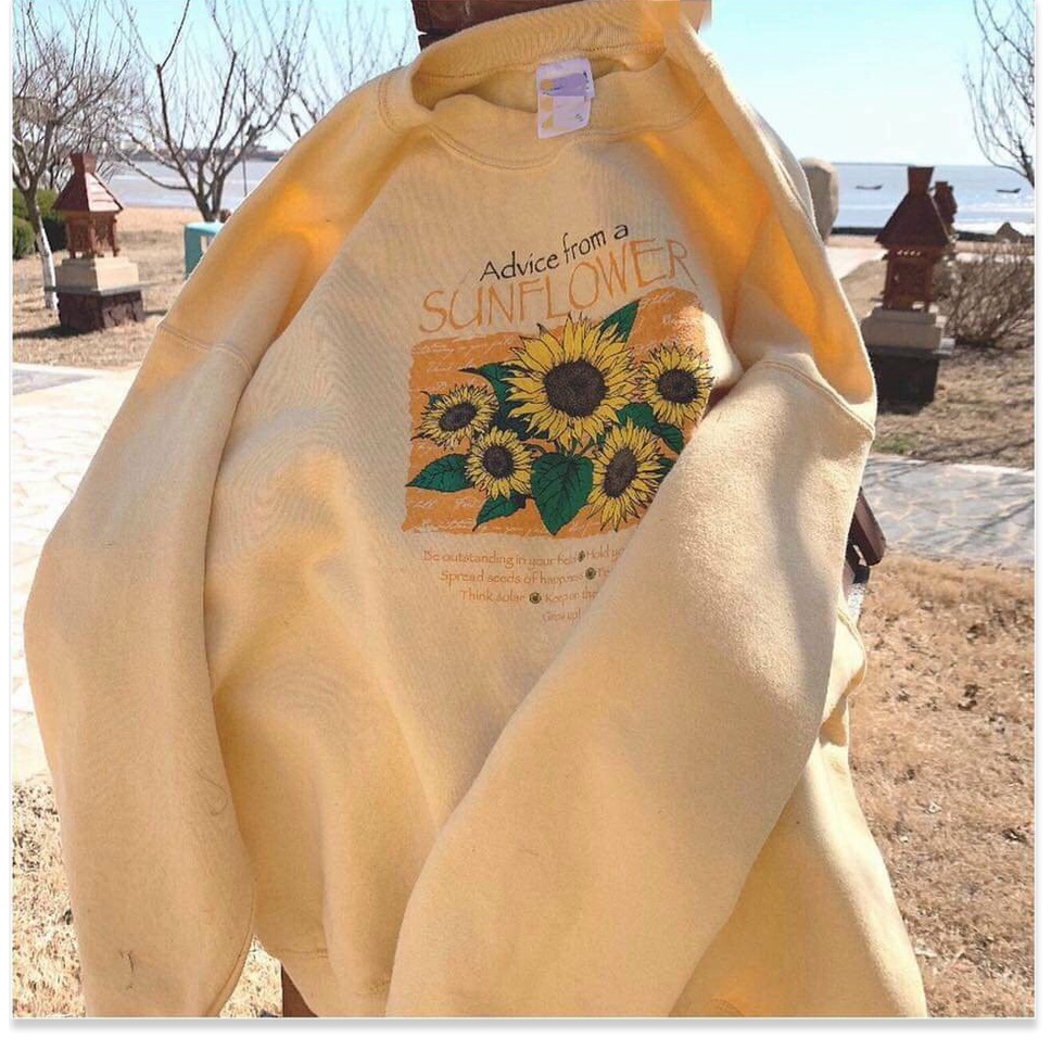 Áo sweater nỉ ngoại hoa hướng dương cực xinh cho các bạn trẻ THỜI TRANG LANA FASHION