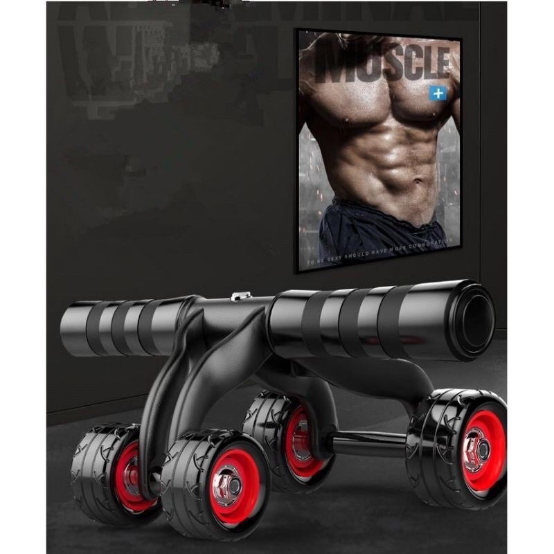 Con Lăn Tập Bụng 4 Bánh Cao Cấp Giảm Cân Hiệu Quả Cho Nam và Nữ Siêu Bền