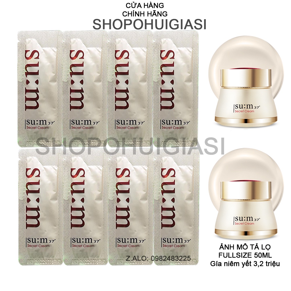 [Date 2024] Gói sample kem chống lão hóa ngăn ngừa nếp nhăn, trẻ hóa da với thành phần nước thần Sum37 Secret Cream 1ml