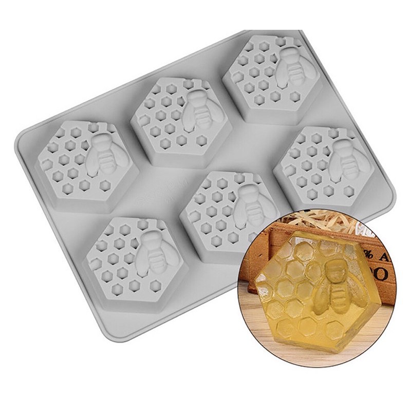 Khuôn làm xà phòng silicon - khuôn xà phòng handmade mật ong - hình con ong