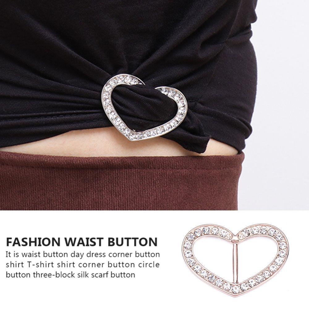 XIANTIN Kẹp Khăn Quàng Cổ Hình Trái Tim Đính Đá Nhiều Màu Sắc Thời Trang