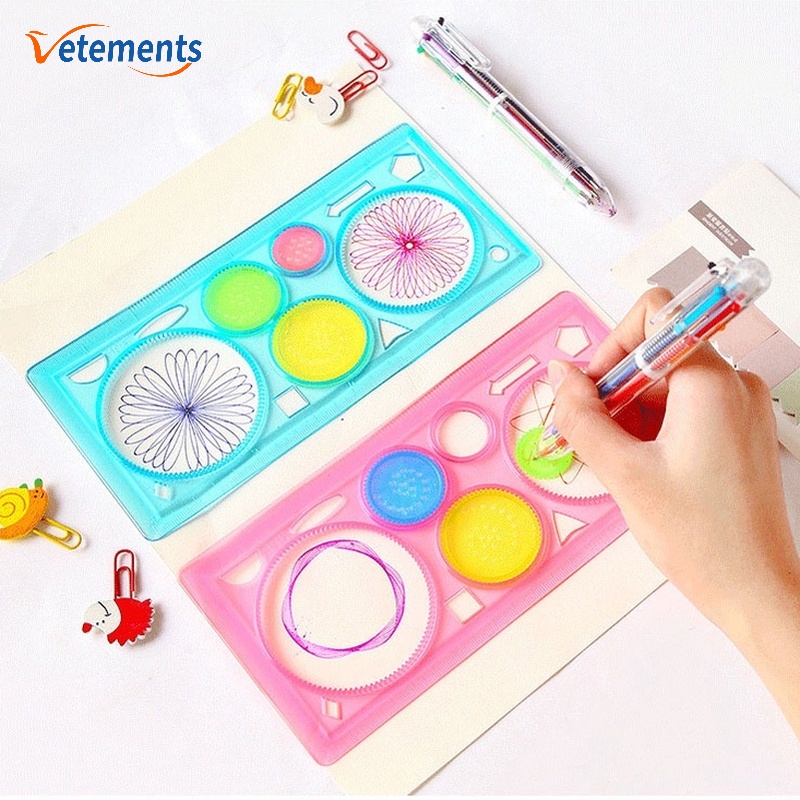 Thước Vẽ Hình Hoa Cổ Điển Nghệ Thuật Cho Học Sinh