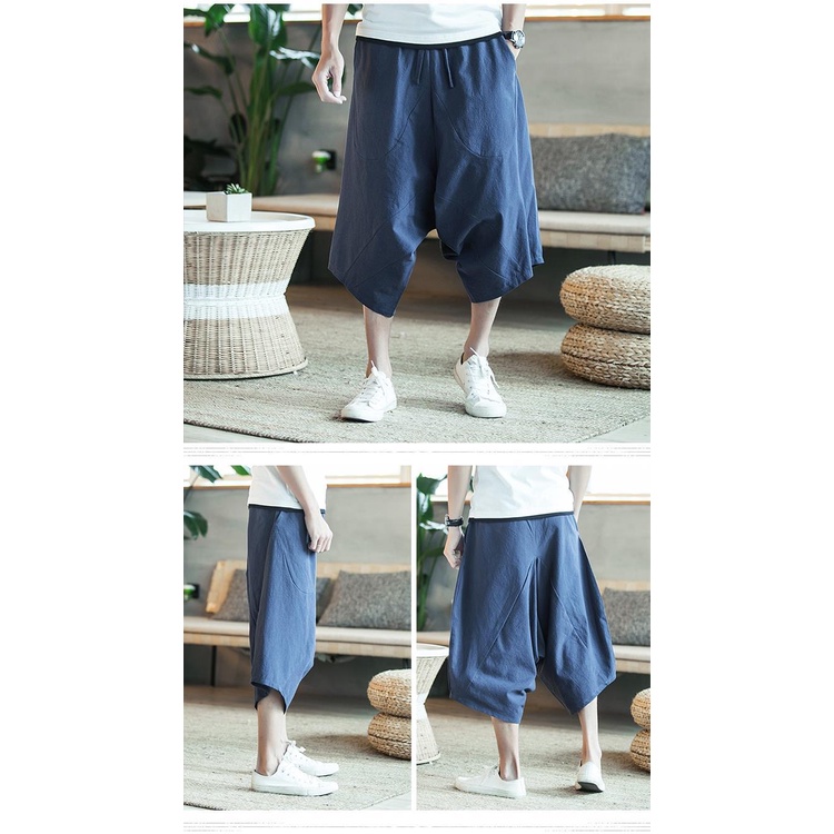Quần Lửng Ống Rộng In Họa Tiết Con Voi Dành Cho Nam