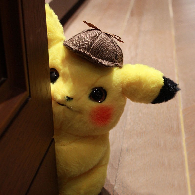 Thú Nhồi Bông Hình Thám Tử Pikachu 28cm Dễ Thương