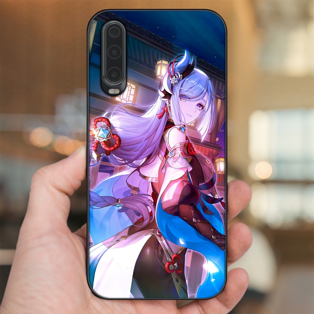 Ốp lưng Huawei P30 viền đen in hình Shenhe Genshin Impact