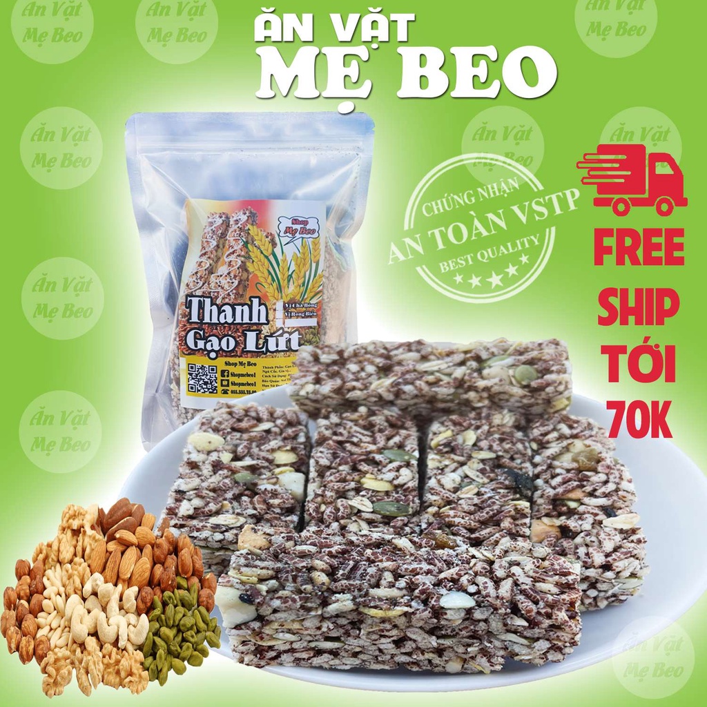 Bánh thanh cơm gạo lứt mix hạt dinh dưỡng ngủ cốc 350Gr ăn cực ngon