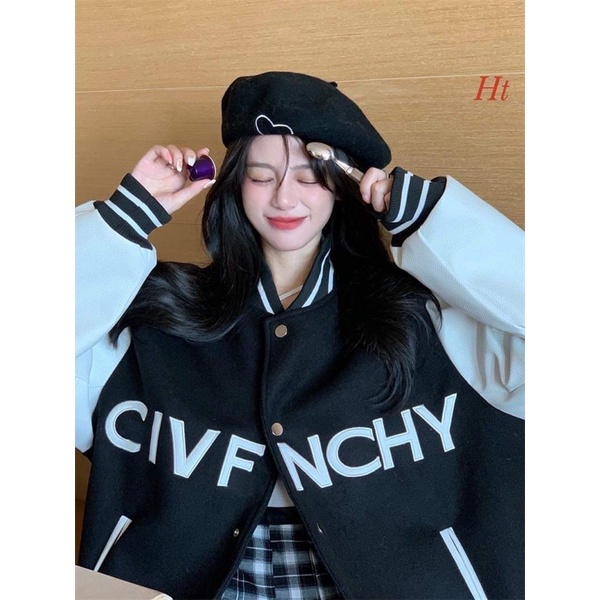 Áo khoác bomber phối tay CIVF HT12