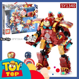 Bộ lắp ráp ghép iron man Hulkbuster MK46 SY1340 - Xếp hình mô hình robot mech người sắt