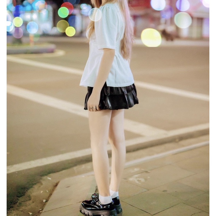 Set áo cổ vest + cv ngắn