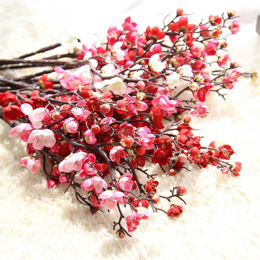 Nhành hoa anh đào lụa trang trí
