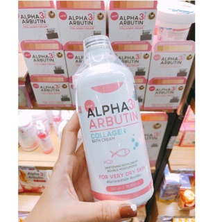 Sữa Tắm Dưỡng Trắng Da ALPHA ARBUTIN 3+ Plus COLLAGEN Bath Cream 350ml - Thái Lan