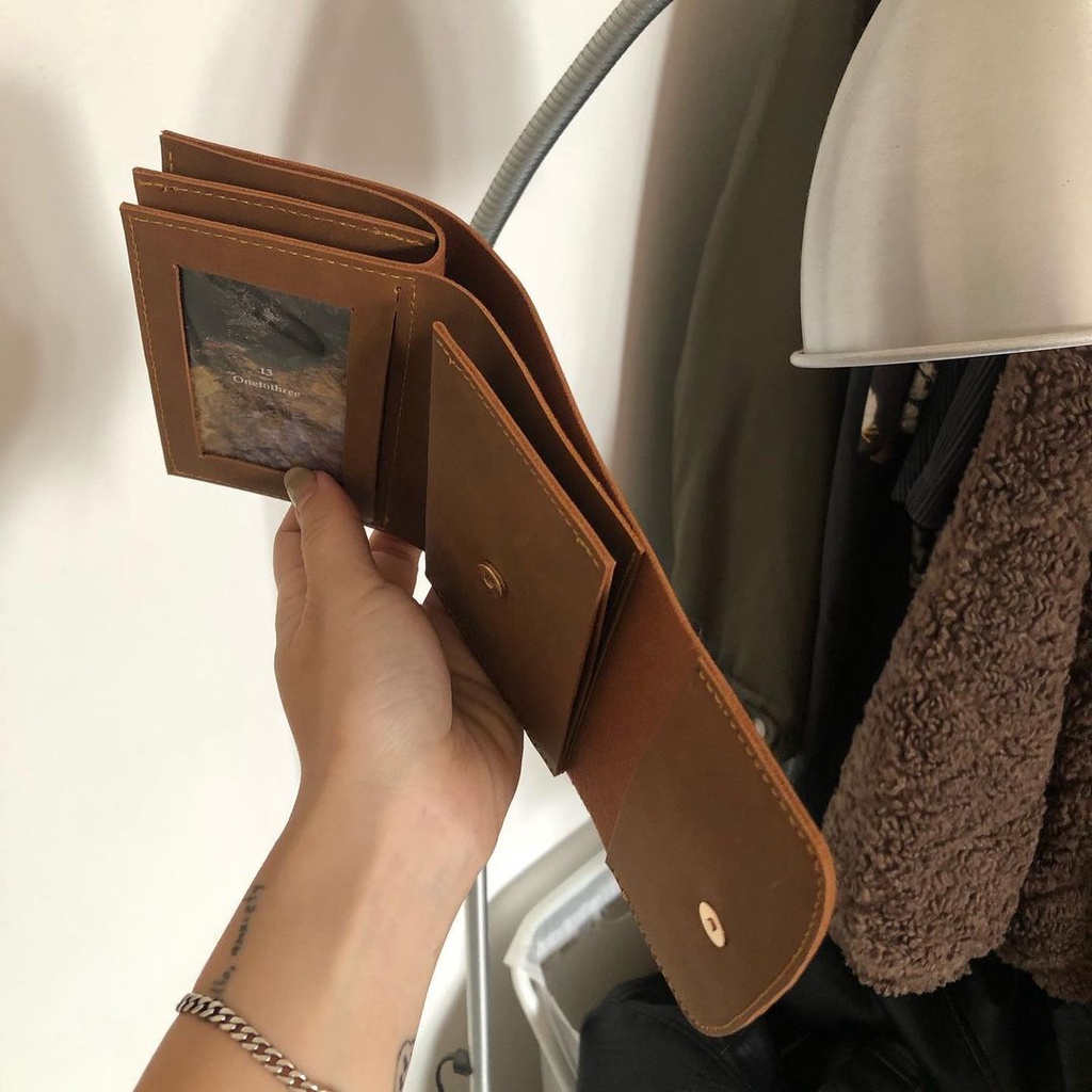 Ví da nữ ngắn Handmade Boxx wallet da Collection Onetothree (VÍ KHÔNG IN TÊN)