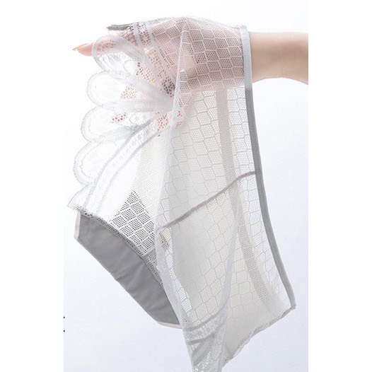 Quần Lót Nữ Lưng Thấp Chất Su Phối Ren 3D Cánh Tiên Sexy Cao Cấp 2680