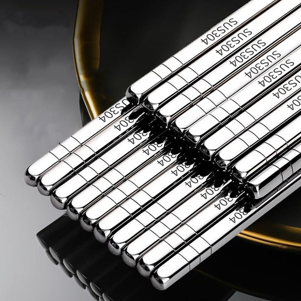 Đũa inox 304 chống trượt an toàn cho sức khỏe