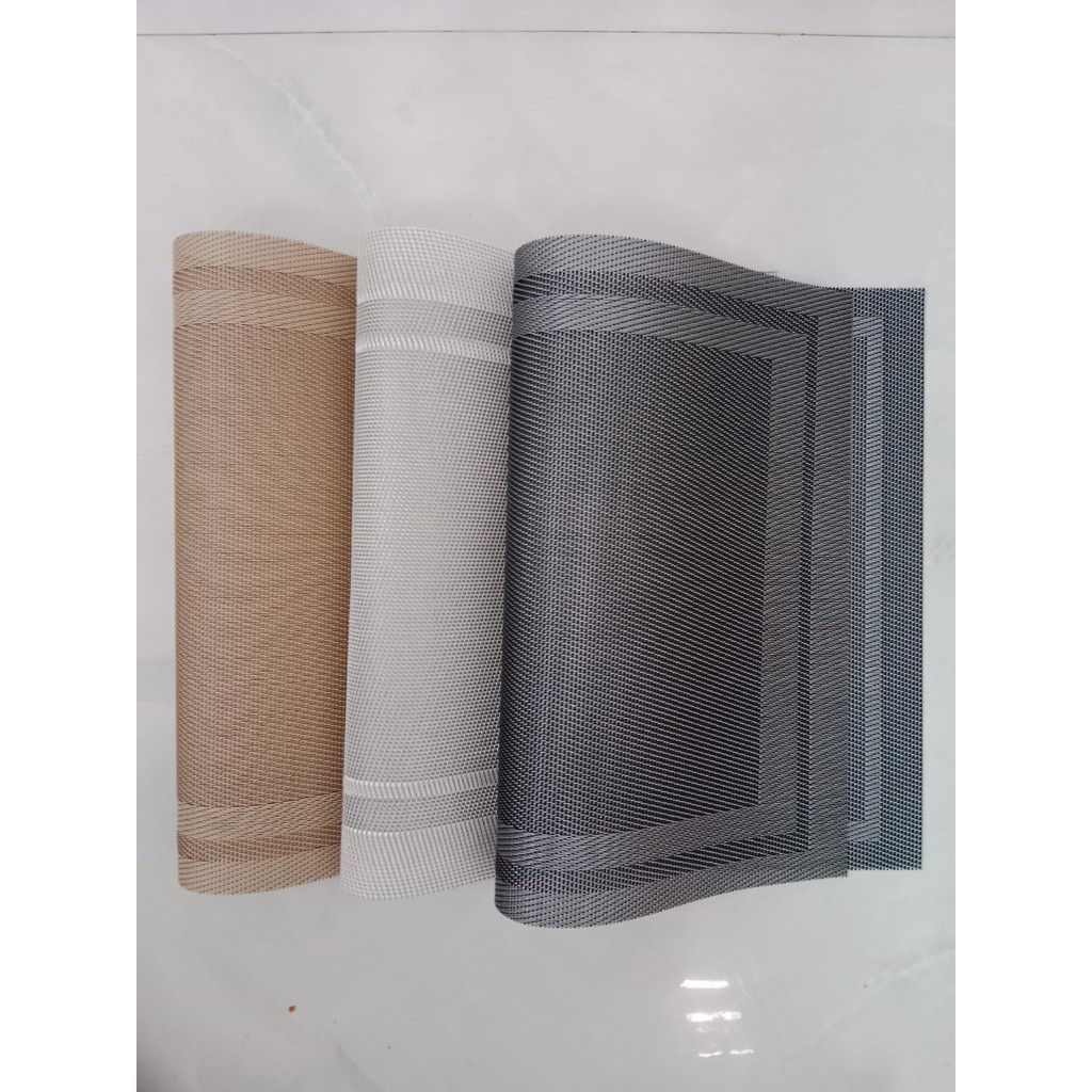 Tấm lót bàn ăn placemat cao cấp nhiều màu, nhựa PVC chống trượt, chống trơn trượt