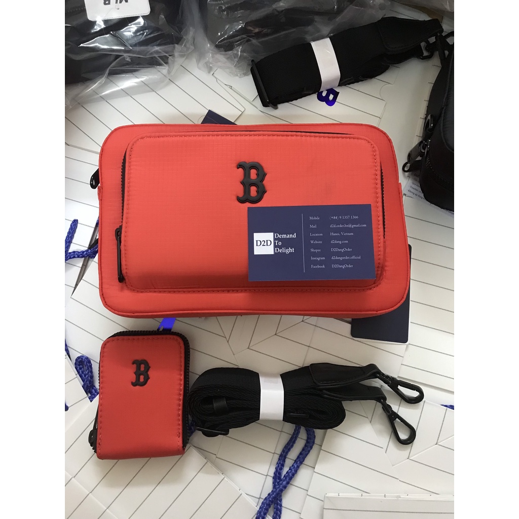 🔥 Túi MLB Đeo Chéo 2 Ngăn Bản To Logo Nổi 3 Màu Cá Tính Siêu Hot Unisex  🔥