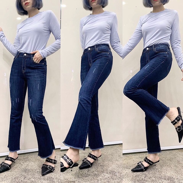Quần loe ngố xước lai tua Uban 92
