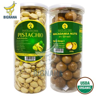 Combo Hạt Dẻ Cười Mỹ 500gr Không Tẩy Trắng - Nhân Hạt Macca Úc Nứt Vỏ, Tặng Kèm Đồ Tách Vỏ 500gr