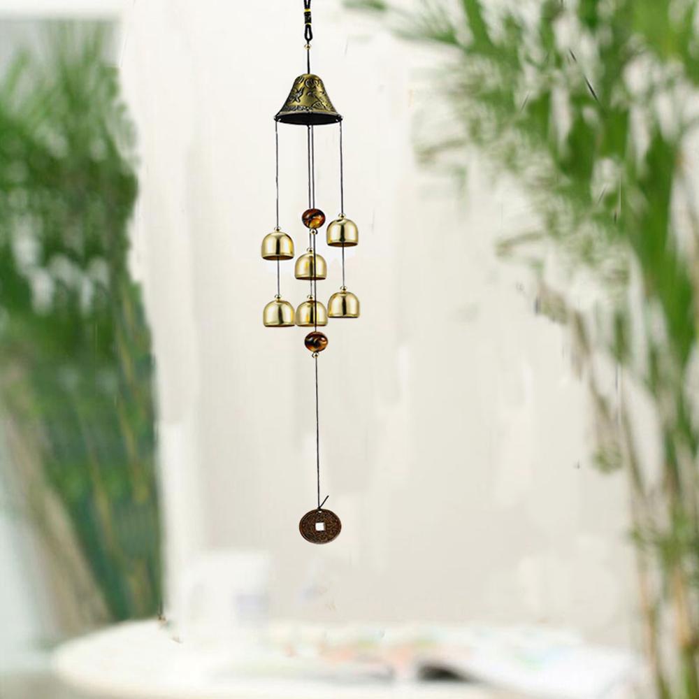 Epoch Chuông Gió Bằng Kim Loại Đồng Phong Thủy Cổ Điển May Mắn Trang Trí Nhà Cửa / Sân Vườn