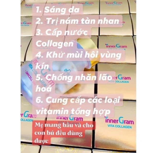 Viên Uống trắng da cấp nước inner gram vita collagen daycell | BigBuy360 - bigbuy360.vn