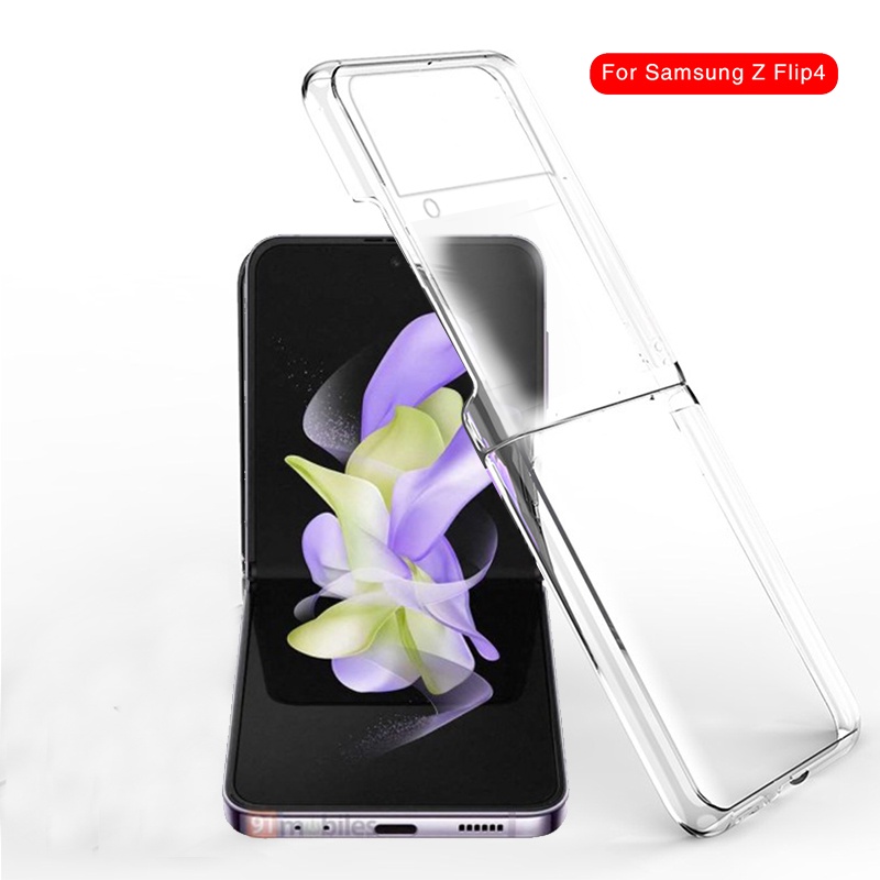 Hard PC Protective Shell Cover Case Clear Transparent Ultra-Thin Shockproof Casing For Samsung Galaxy ZFlip4 Z Flip 4