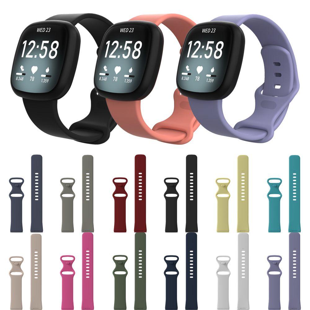 Dây Đeo Thay Thế Bằng Silicone Mềm Tháo Gỡ Nhanh Cho Đồng Hồ Fitbit Versa 3 Fitbit Sense
