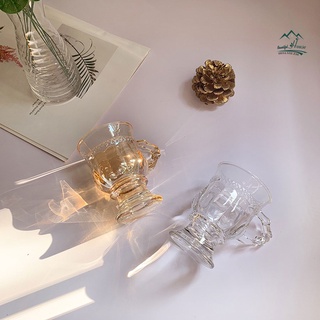 Ly Thuỷ Tinh Vintage Độc Lạ, Dễ Thương Phong Cách Châu Âu, Uống Trà, Cà Phê- Có Quai C06