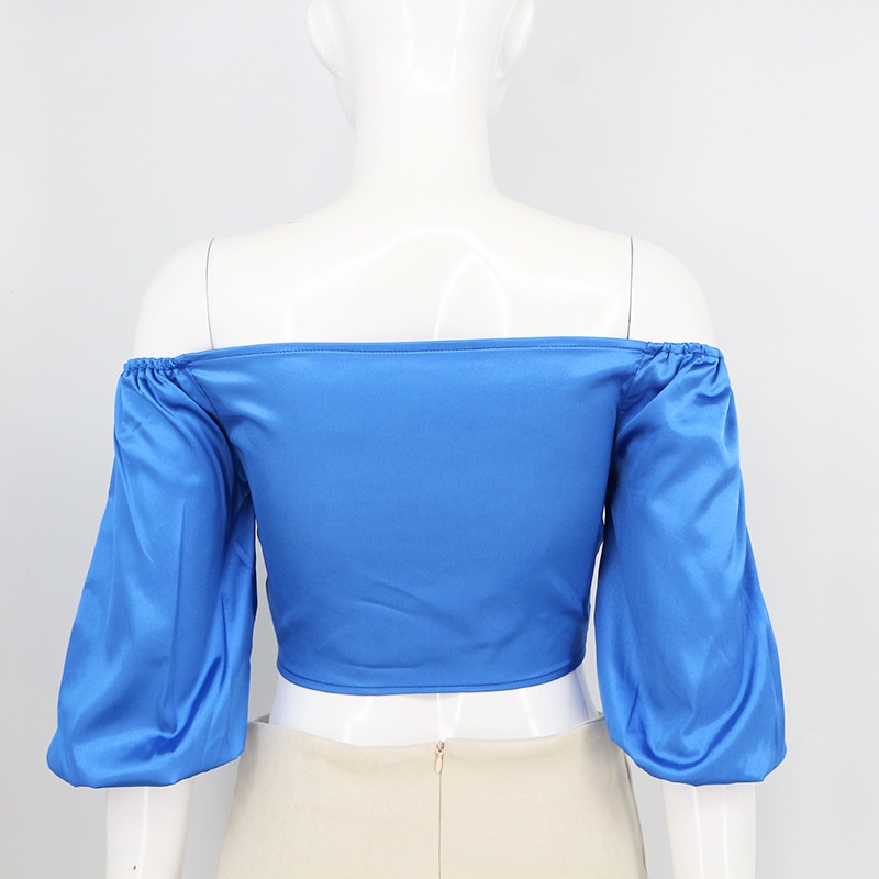 Áo croptop TODOBLACK không tay hở lưng cổ chữ V vải satin thắt nơ quyến rũ cho nữ