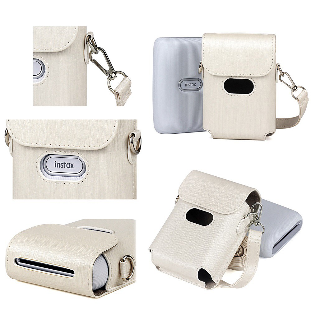 Túi Đựng Máy In Mini Bằng Da Pu Kèm Dây Đeo Cổ Điển Cho Fujifilm Instax | BigBuy360 - bigbuy360.vn
