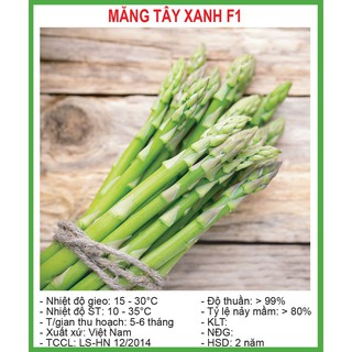 Hạt Giống Măng tây xanh F1 30 Hạt/ Gói