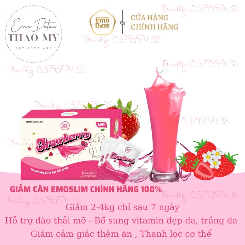 ⚡[New 2021]. Nước Trái Cây Giảm Cân Emoslim Vị Dâu