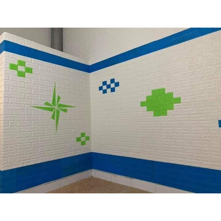 Xốp dán tường giả gạch 3D, (khổ 70*77cm) bóng đẹp keo chắc chắn | BigBuy360 - bigbuy360.vn