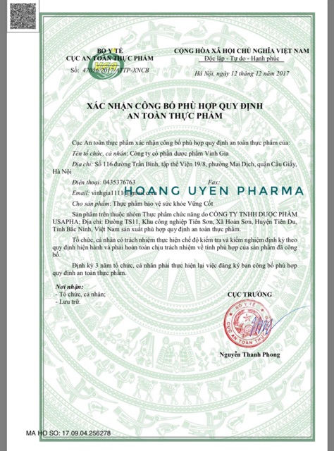 Vững Cốt Vinh Gia - Hộp 20 viên - giúp xương chắc khoẻ hơn