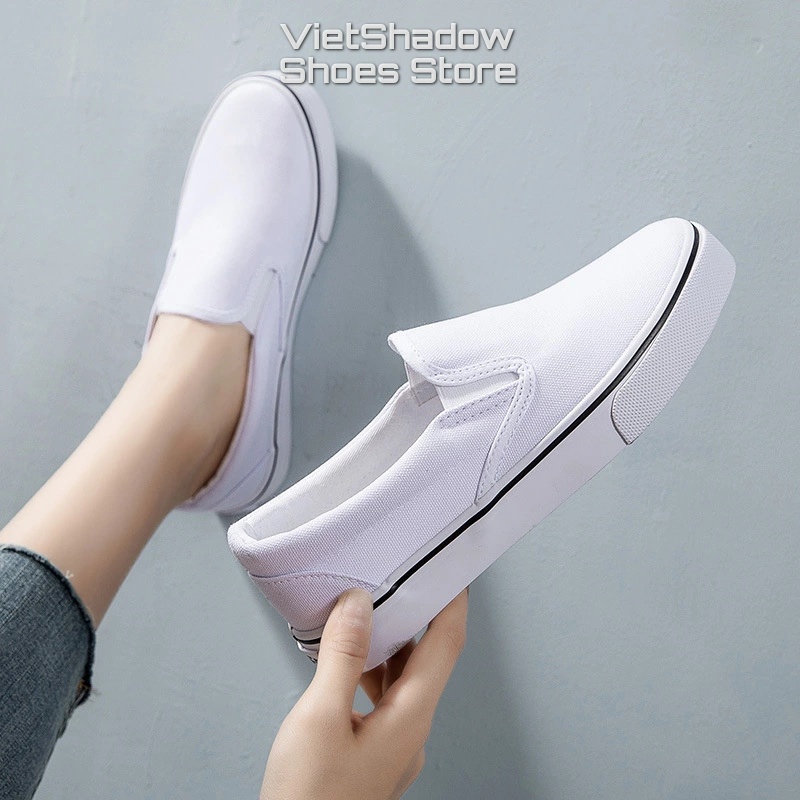 Slip on nữ - Giày lười vải nữ thương hiệu LEiNiER - Chất liệu vải bố sợi cotton 4 màu - Mã SP 227