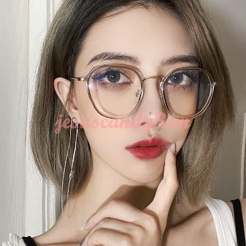 Kính Mắt Gọng Kim Loại Chống Ánh Sáng Xanh Bảo Vệ Mắt Dành Cho Nữ