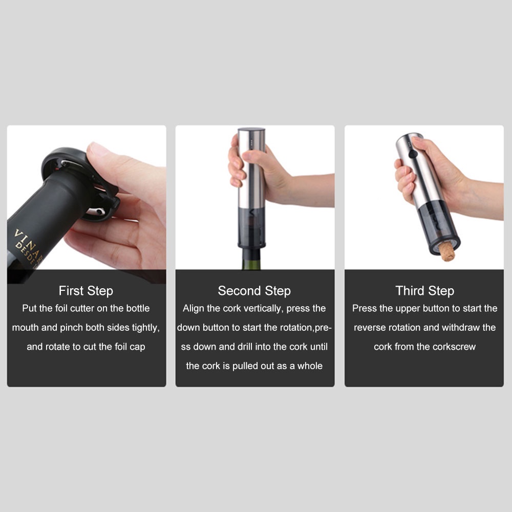 Uareliffe Electric Wine Opener Househould Bottle Opening Tool