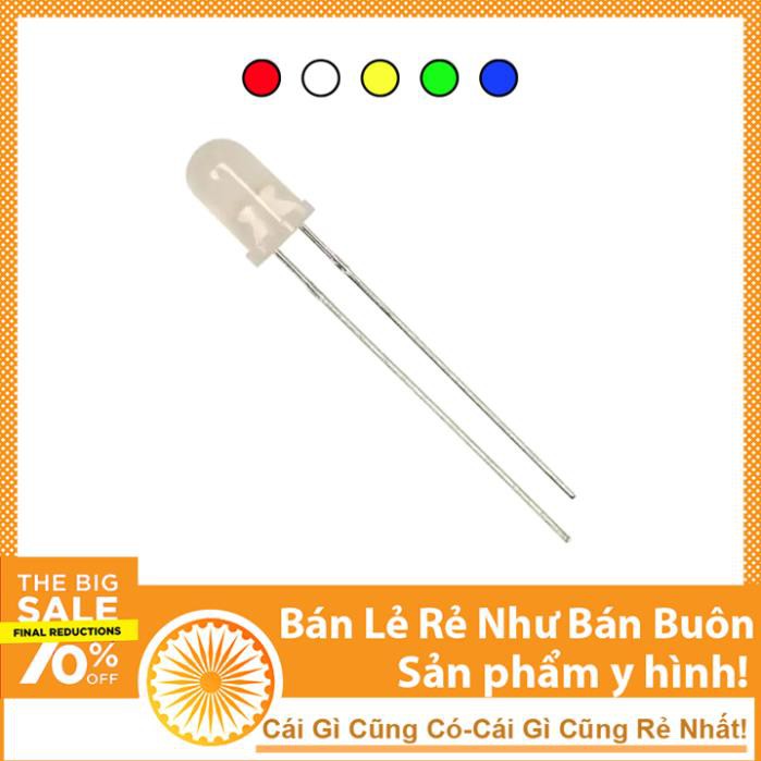 Túi 1000 Led Xanh Dương Đục Phi 5mm