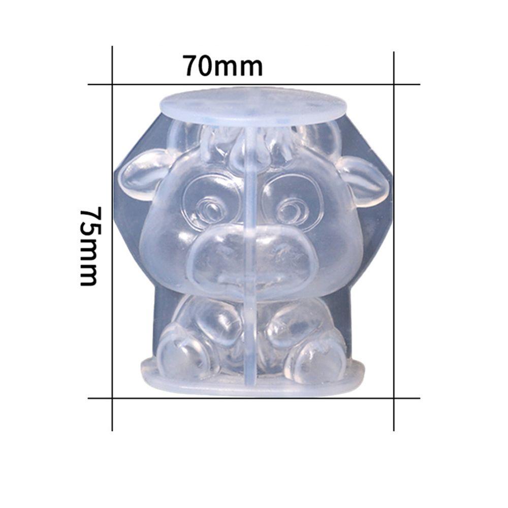 Khuôn Silicon Làm Đá / Đồ Trang Trí Thủ Công Hình Bò Sữa Dễ Thương