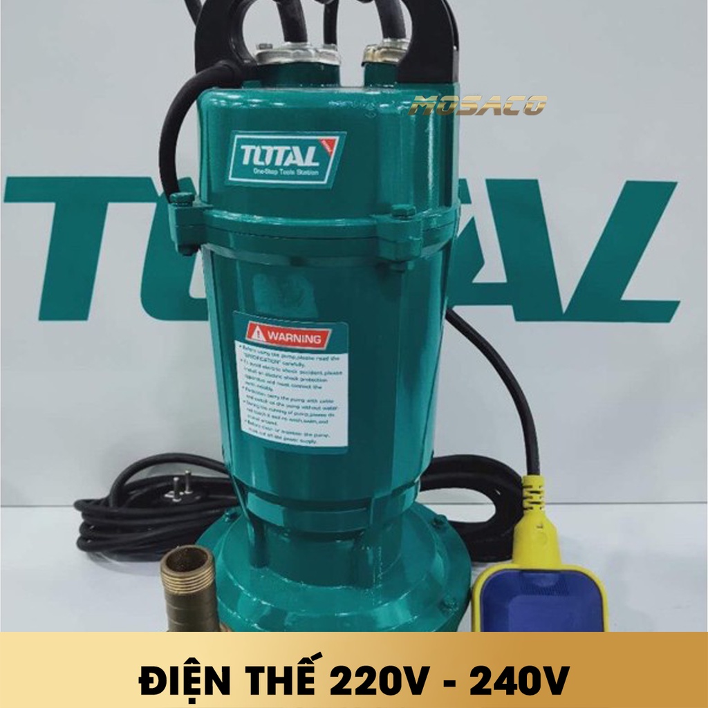 Máy bơm chìm nước sạch TWP63701 370w, kèm công tắc phao. Thiết bị bơm lọc nước, điện áp 220-240V, 50Hz- MOSACO