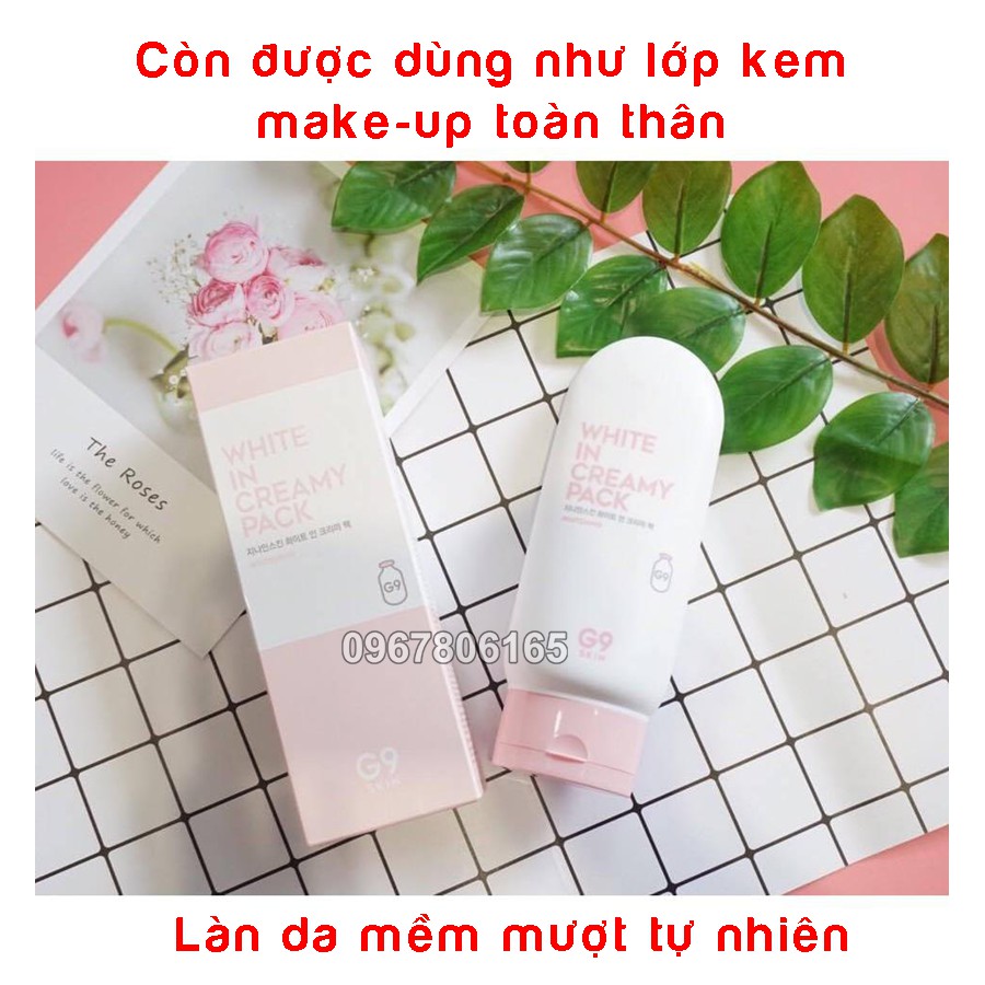 Kem dưỡng trắng – Kem ủ trắng toàn thân G9 SKIN White In Creamy Pack Hàn Quốc 200ml