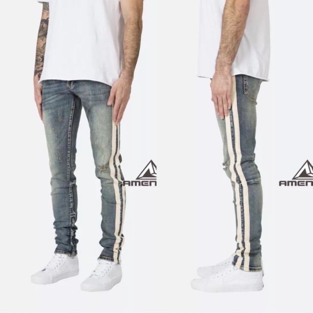Jeans Zip vạch trắng hot thumbnail