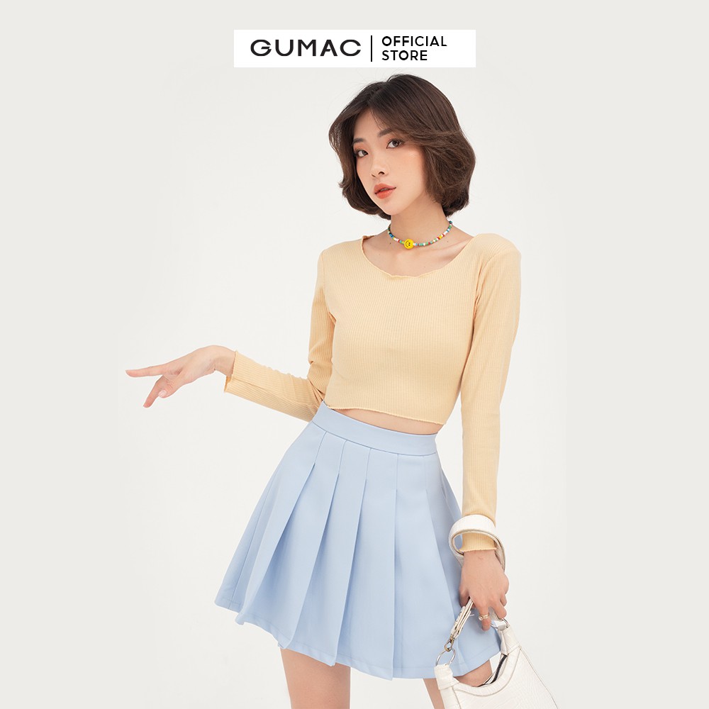 Chân váy nữ xếp ly GUMAC phong cách Hàn Quốc năng động VB443 | BigBuy360 - bigbuy360.vn