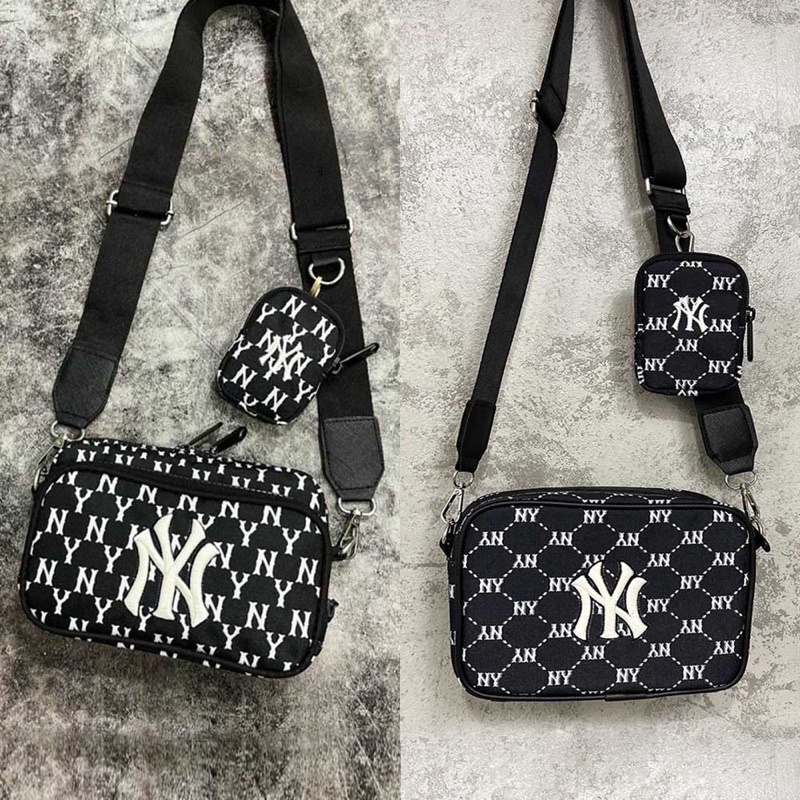 Túi Đeo Chéo MLB NY Cross Bag Hoạ Tiết Monogram Newyork Yankees Chất Vải Polyester Cao Cấp Full Tag Code Balo 2810 Shop