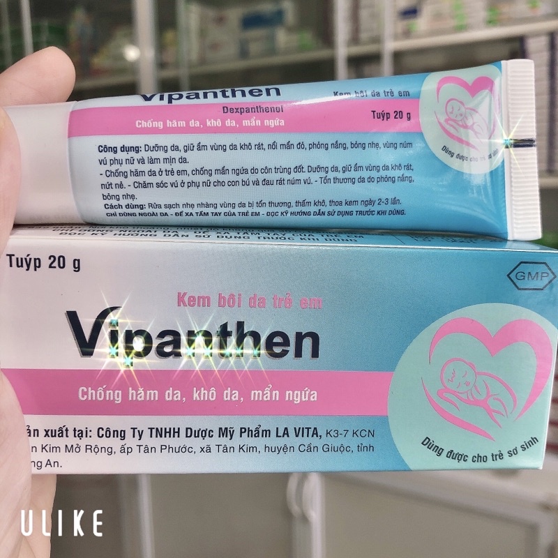Kem bôi Hăm da, giảm mẩn ngứa, dịu da , hỗ trợ bỏng Vipanthen